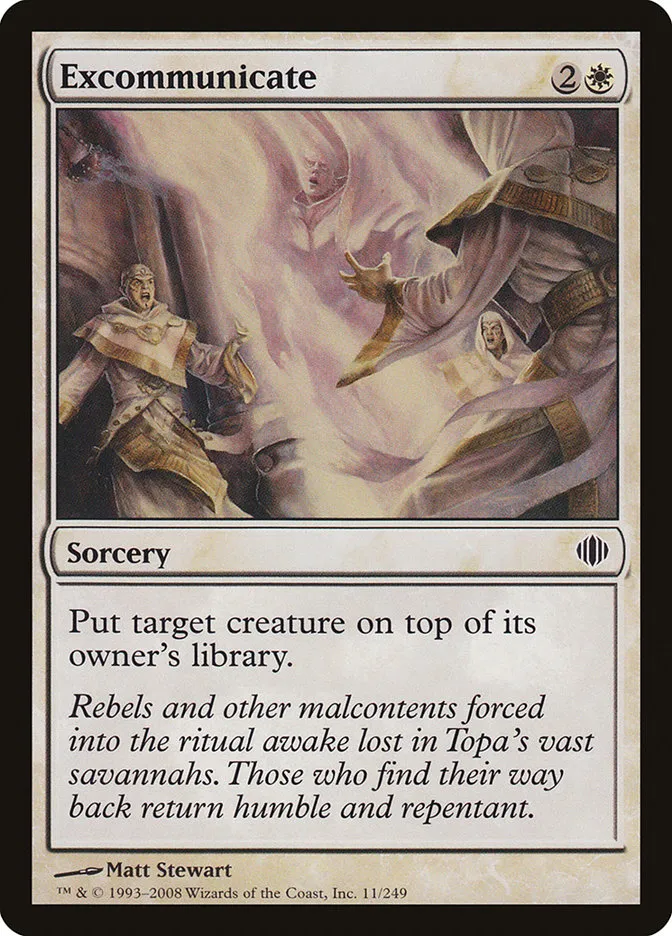 2008 Shards of Alara Excommunicate common #11 common card image