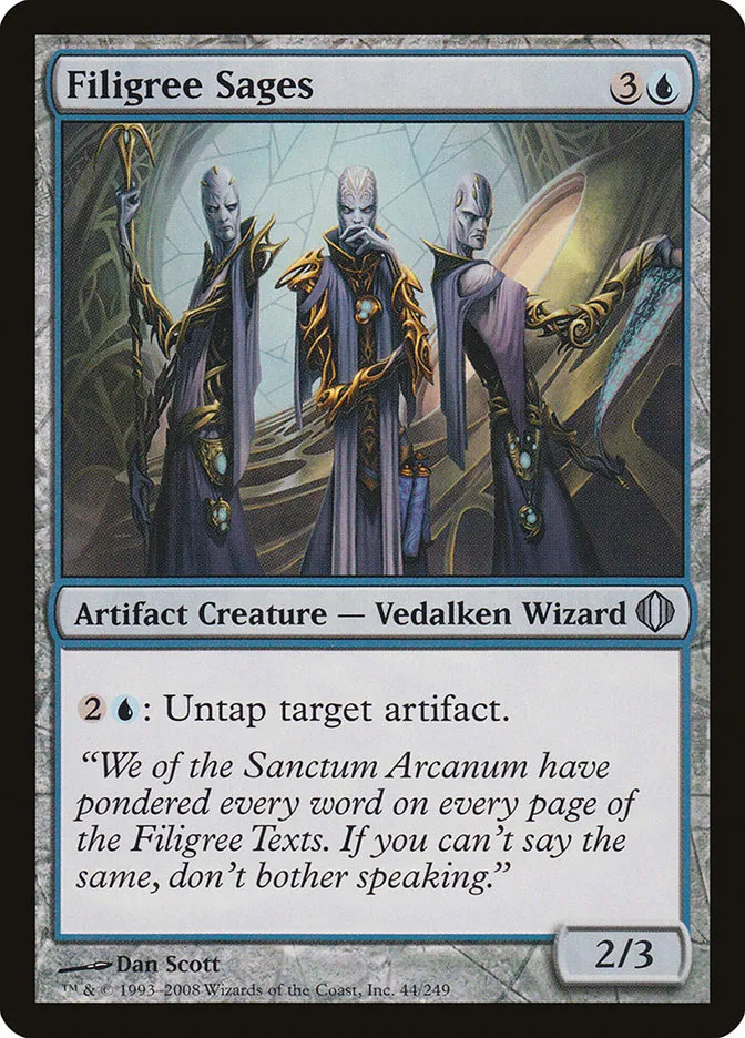 2008 Shards of Alara Filigree Sages #44 uncommon card image