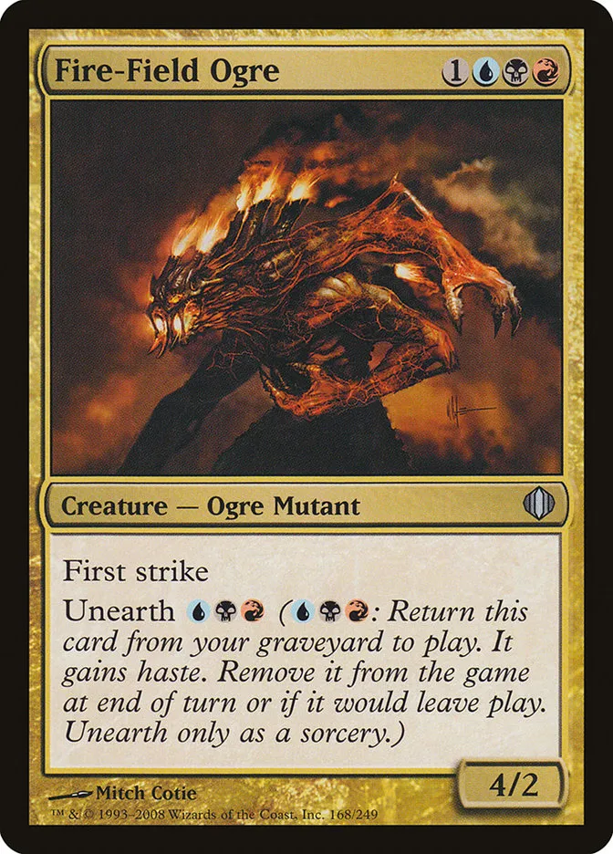 2008 Shards of Alara Fire-Field Ogre #168 uncommon card image