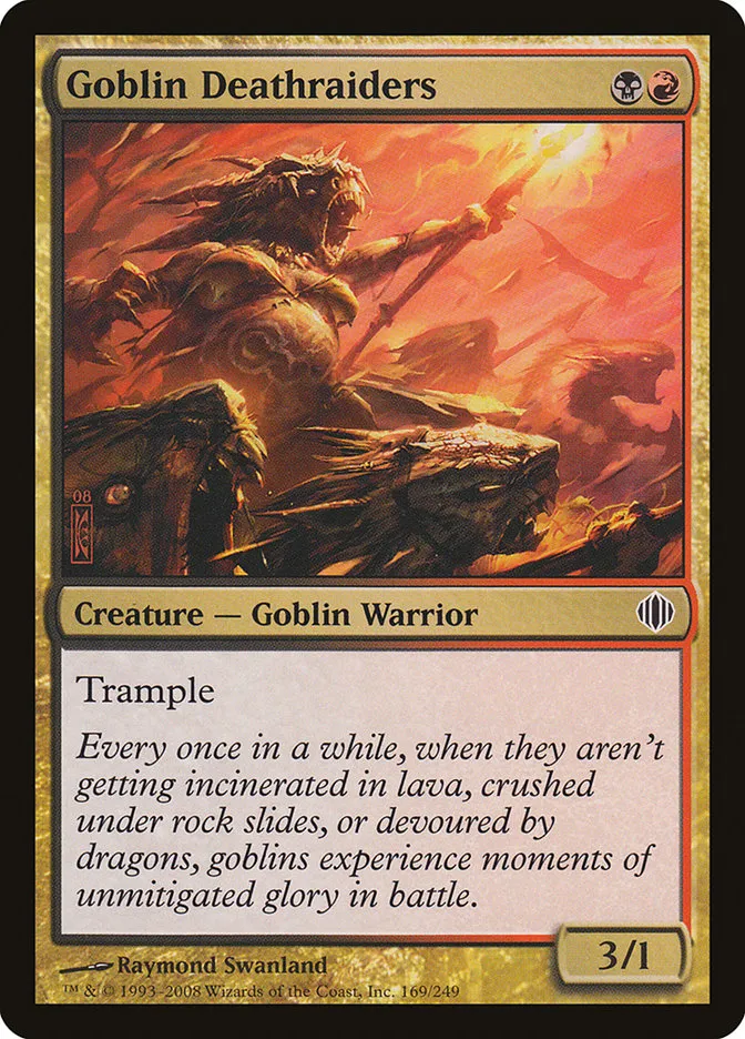 2008 Shards of Alara Goblin Deathraiders #169 common card image