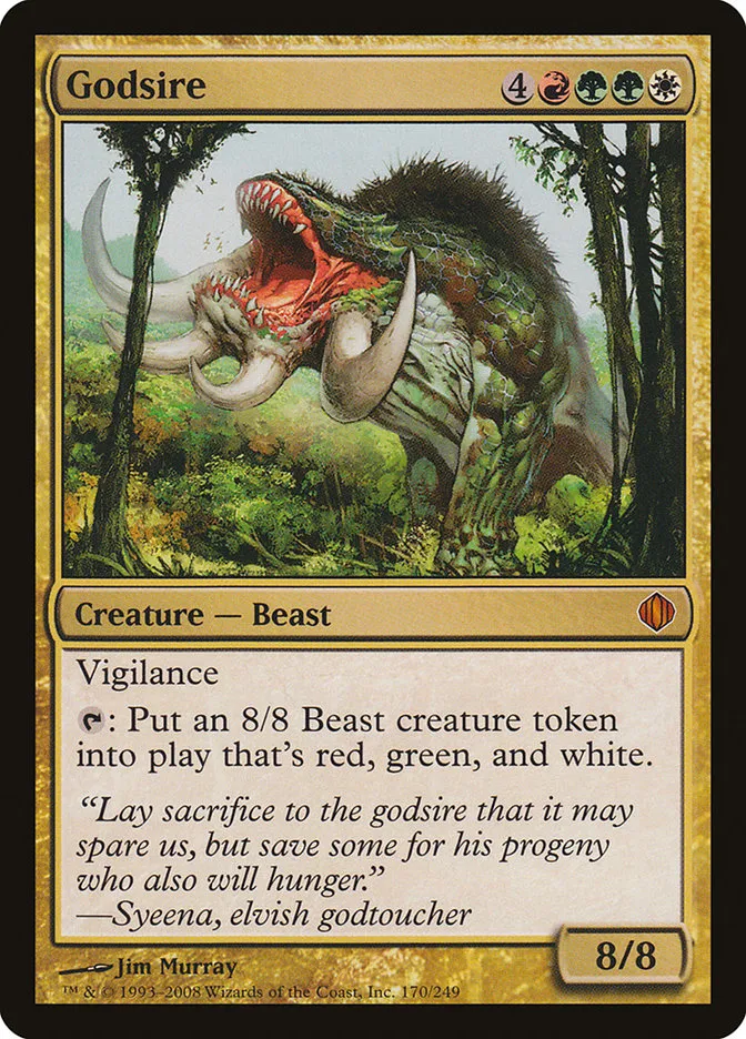 2008 Shards of Alara Godsire #170 mythic card image