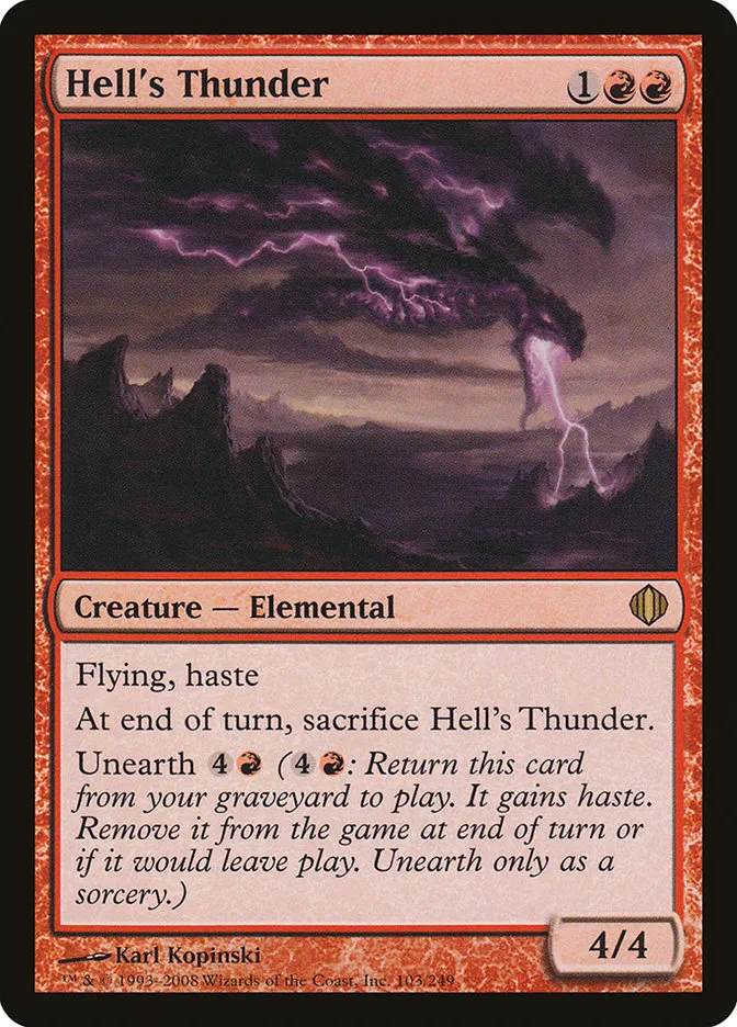 2008 Shards of Alara Hell's Thunder #103 rare card image