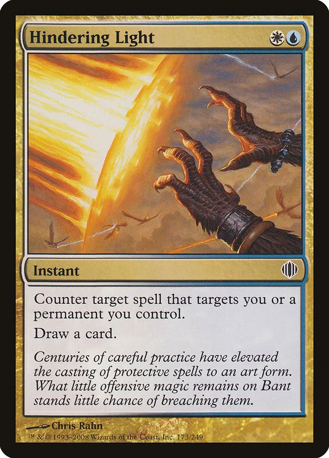 2008 Shards of Alara Hindering Light #173 common card image