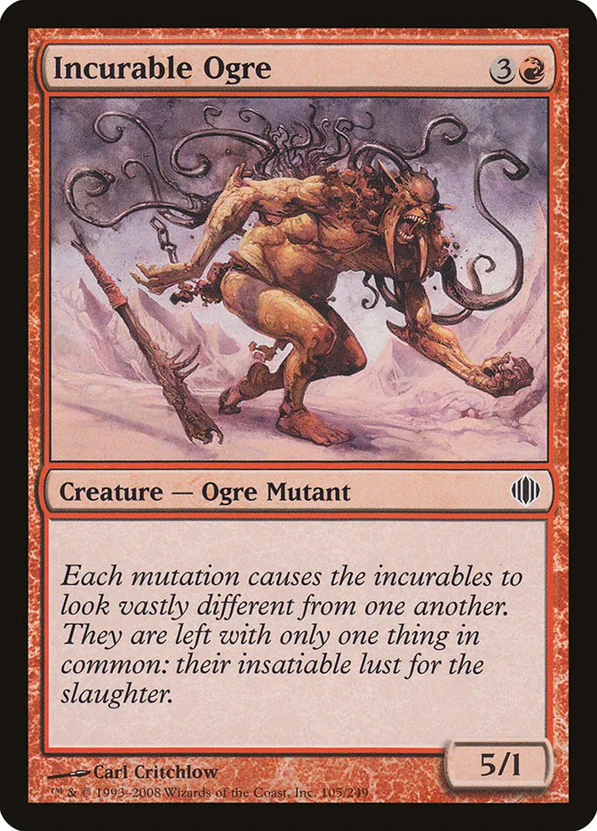 2008 Shards of Alara Incurable Ogre #105 common card image