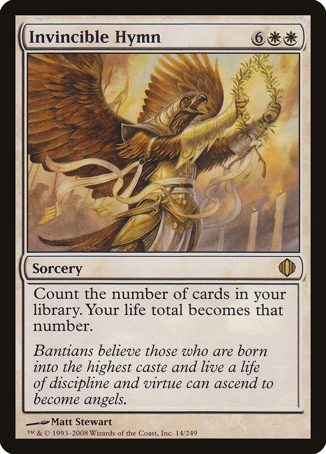 2008 Shards of Alara Invincible Hymn rare #14 rare card image