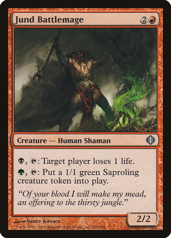 2008 Shards of Alara Jund Battlemage #106 uncommon card image