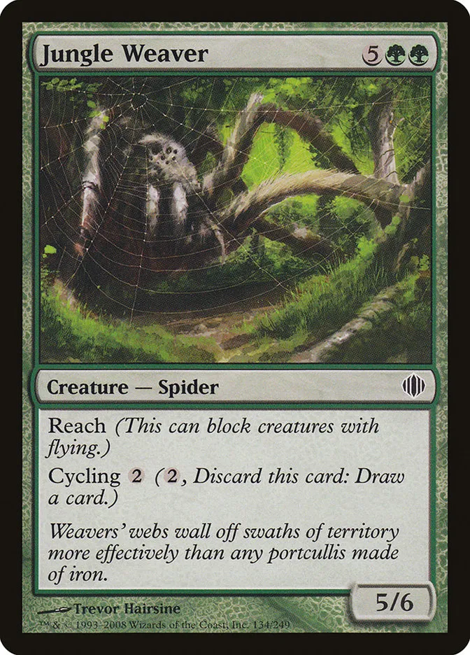 2008 Shards of Alara Jungle Weaver #134 common card image