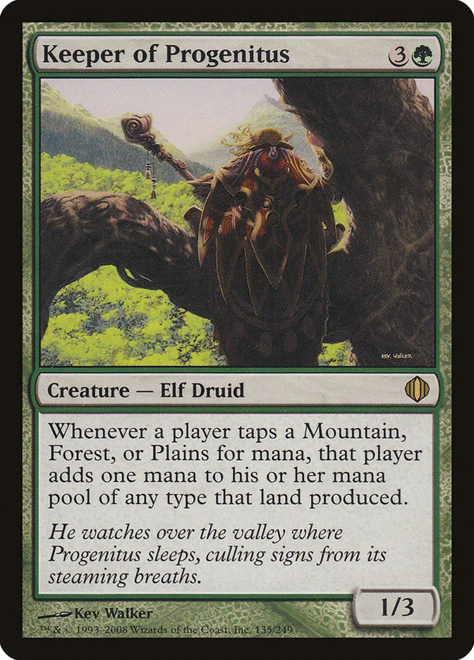 2008 Shards of Alara Keeper of Progenitus #135 rare card image