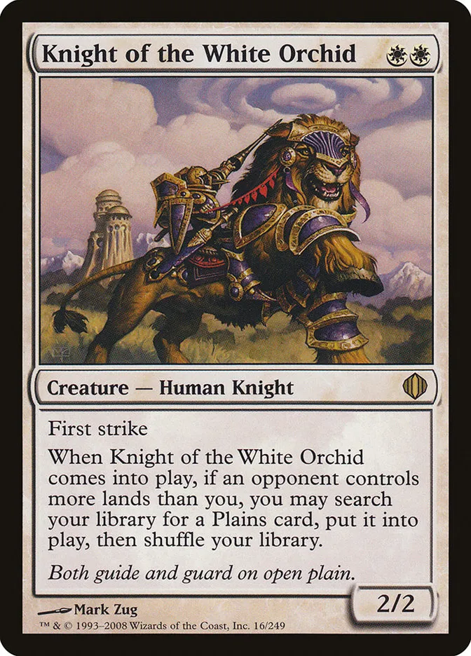 2008 Shards of Alara Knight of the White Orchid rare #16 rare card image