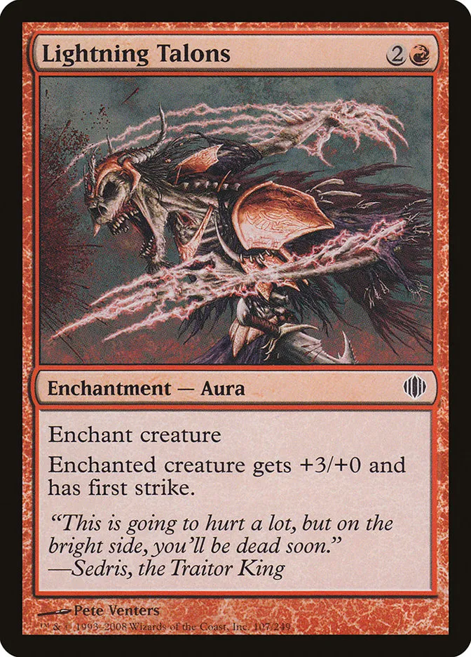 2008 Shards of Alara Lightning Talons #107 common card image