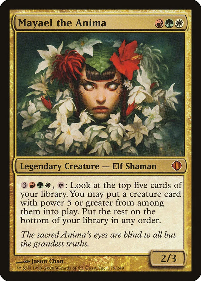2008 Shards of Alara Mayael the Anima mythic #179 mythic card image