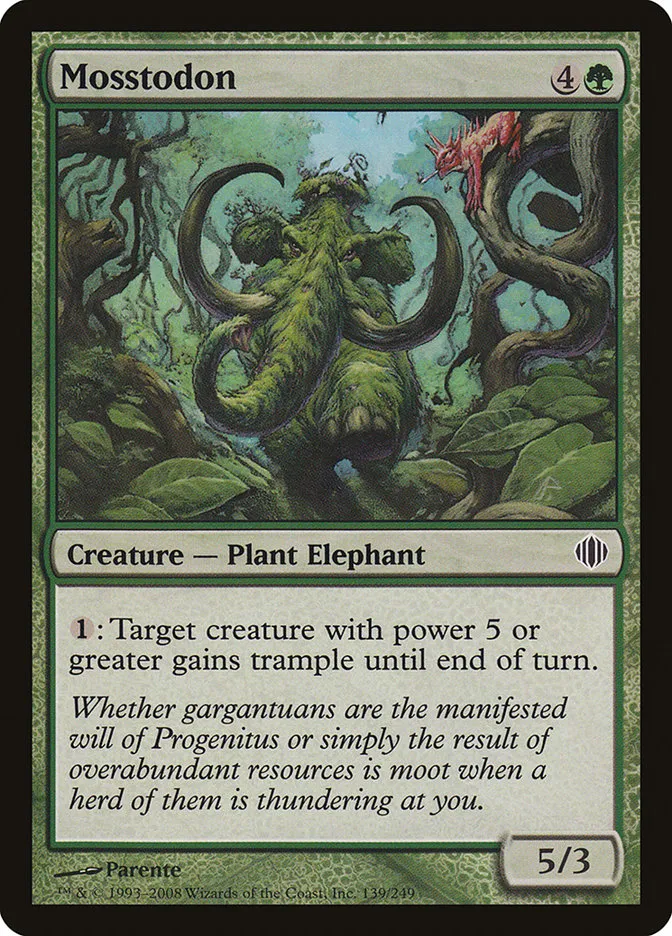 2008 Shards of Alara Mosstodon #139 common card image