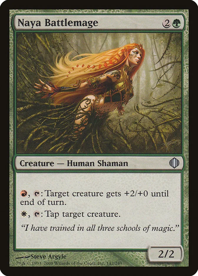 2008 Shards of Alara Naya Battlemage #142 uncommon card image