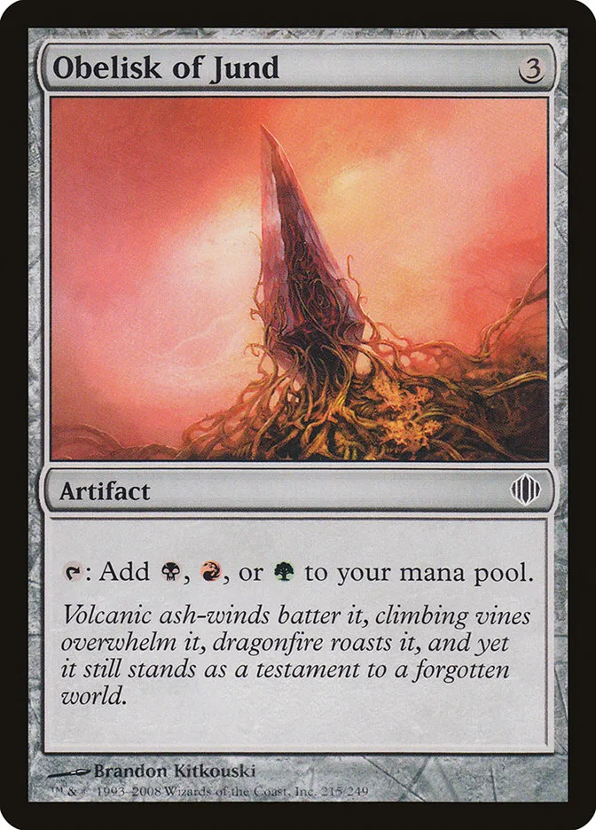 2008 Shards of Alara Obelisk of Jund #215 common card image