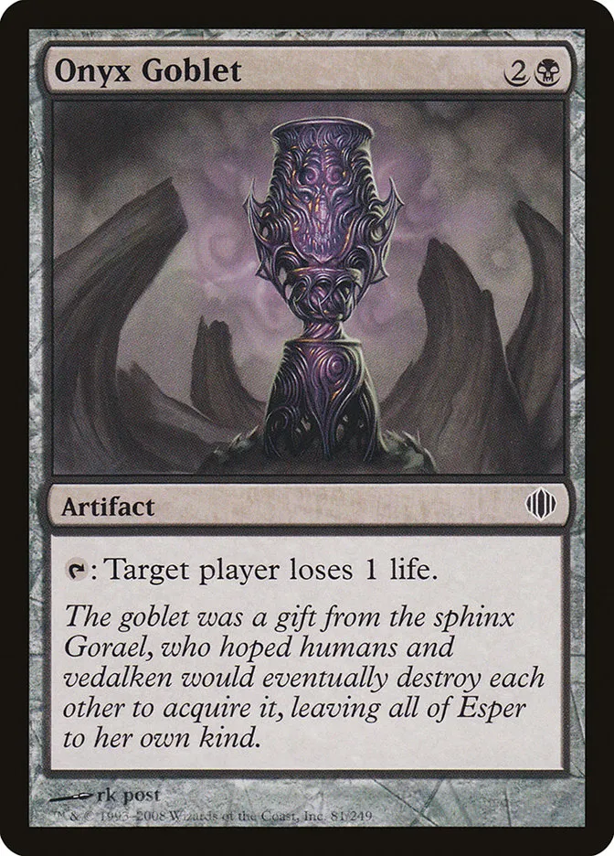 2008 Shards of Alara Onyx Goblet #81 common card image