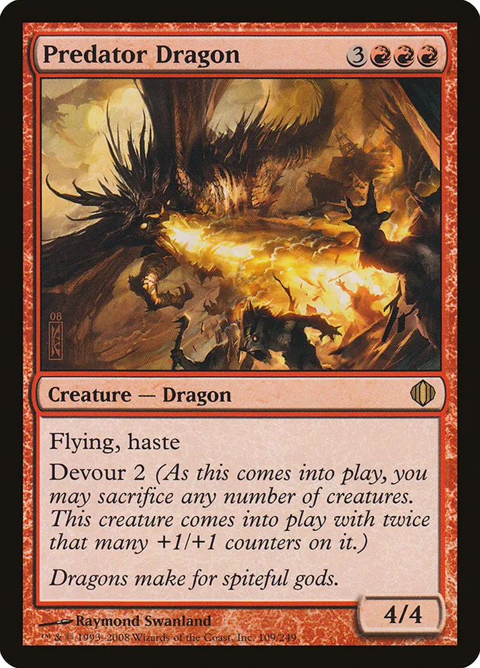 2008 Shards of Alara Predator Dragon #109 rare card image