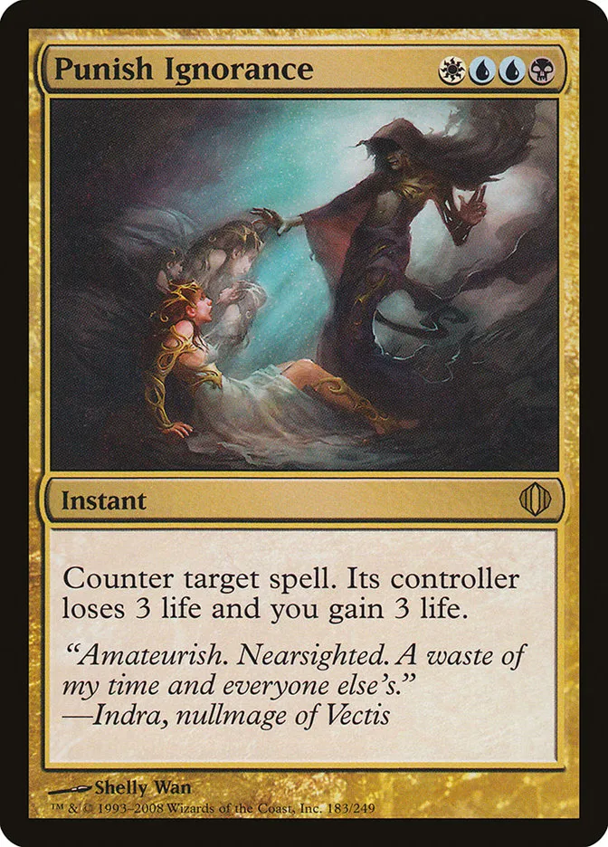 2008 Shards of Alara Punish Ignorance #183 rare card image