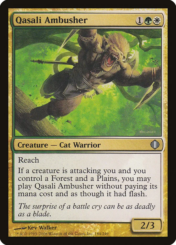 2008 Shards of Alara Qasali Ambusher #184 uncommon card image