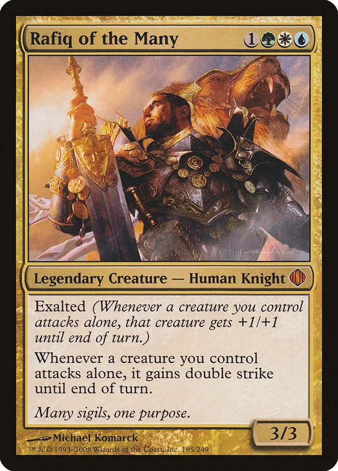 2008 Shards of Alara Rafiq of the Many #185 mythic card image