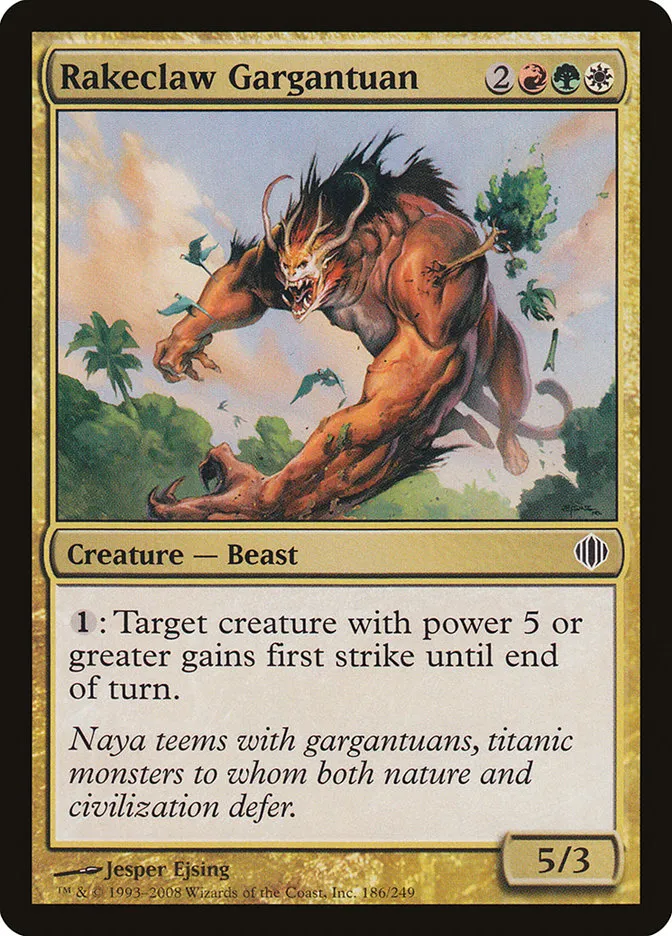 2008 Shards of Alara Rakeclaw Gargantuan #186 common card image