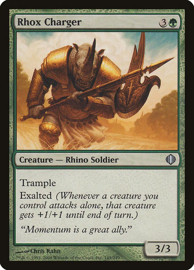 2008 Shards of Alara Rhox Charger #145 uncommon card image