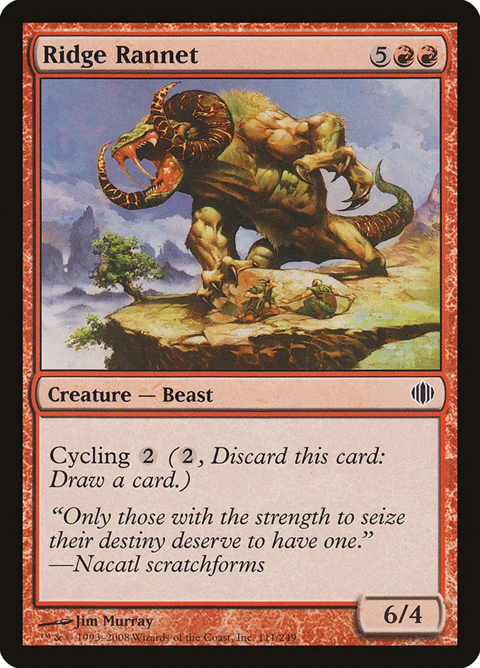 2008 Shards of Alara Ridge Rannet #111 common card image