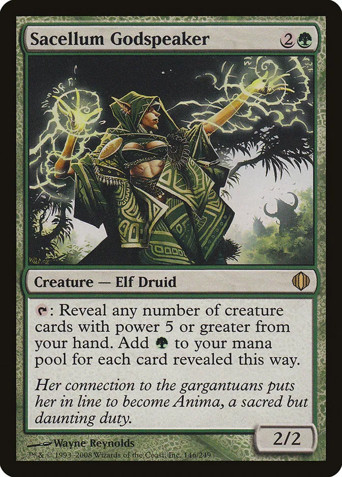 2008 Shards of Alara Sacellum Godspeaker #146 rare card image
