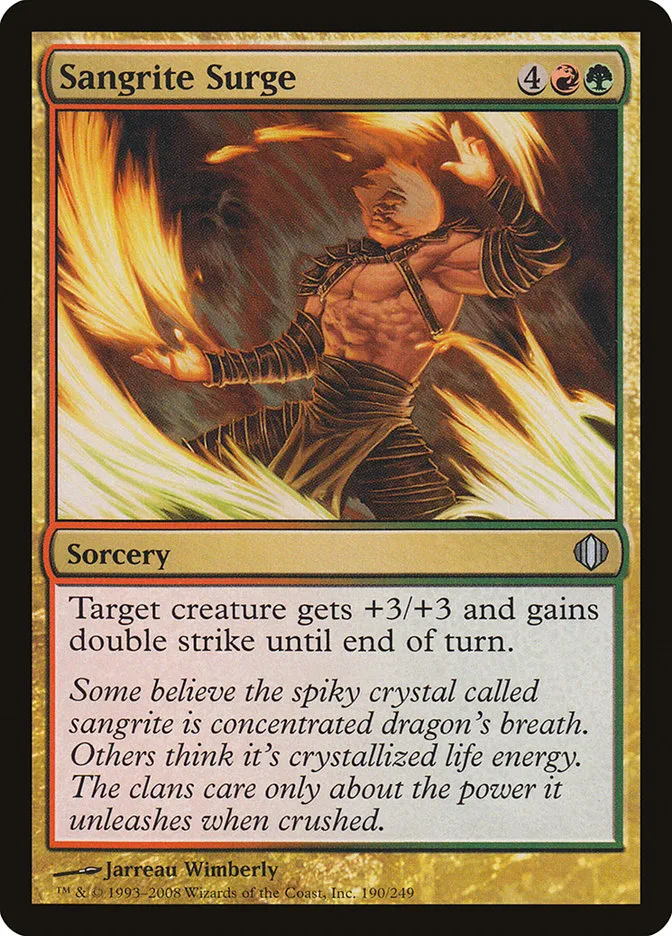 2008 Shards of Alara Sangrite Surge #190 uncommon card image