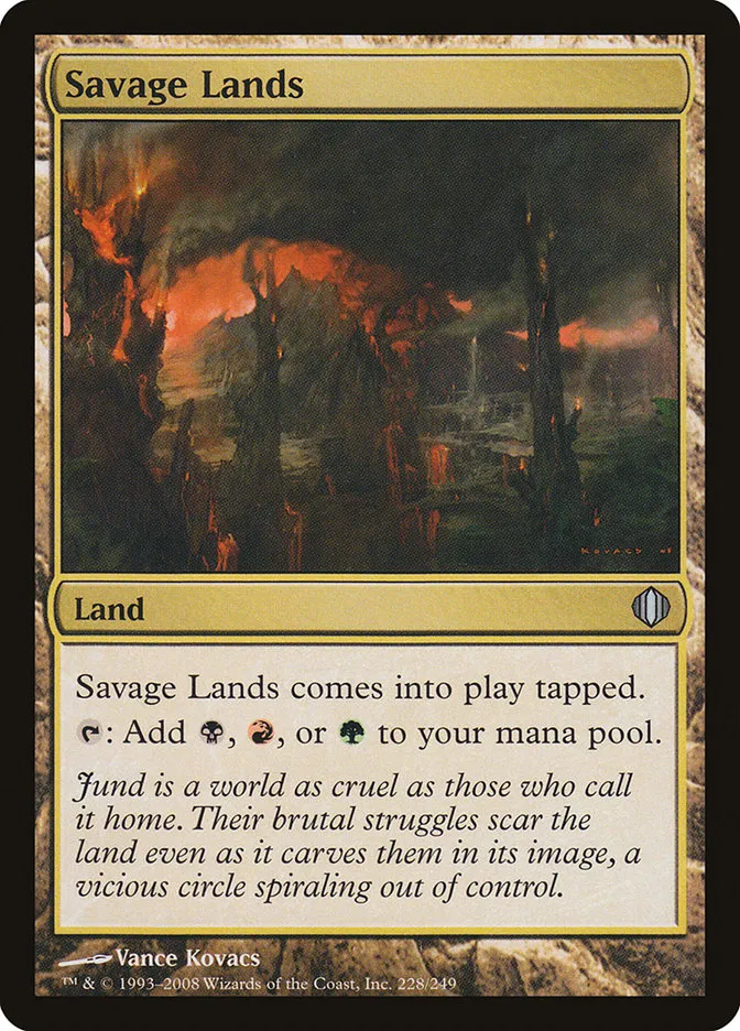 2008 Shards of Alara Savage Lands #228 uncommon card image