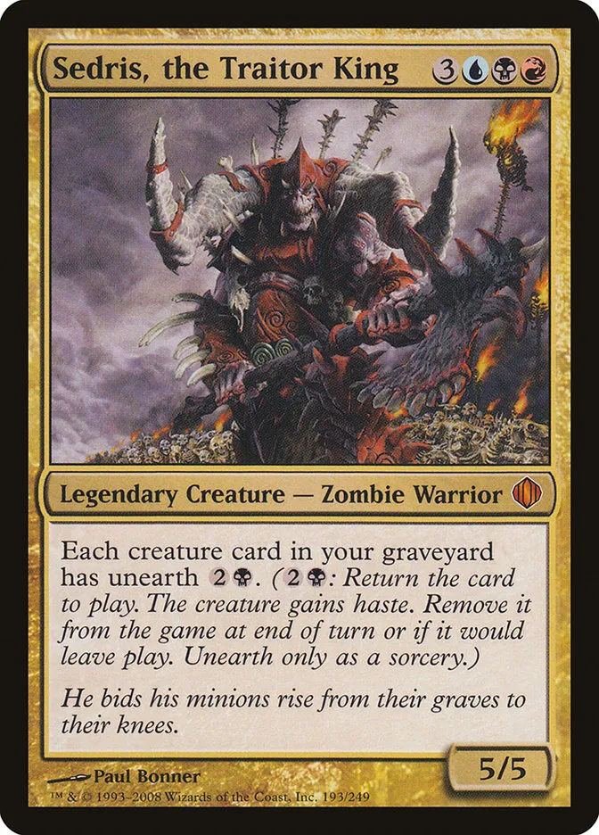 2008 Shards of Alara Sedris, the Traitor King #193 mythic card image