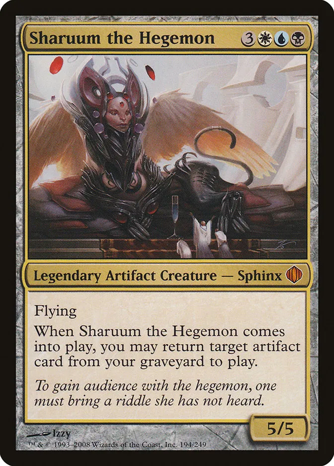 2008 Shards of Alara Sharuum the Hegemon #194 mythic card image