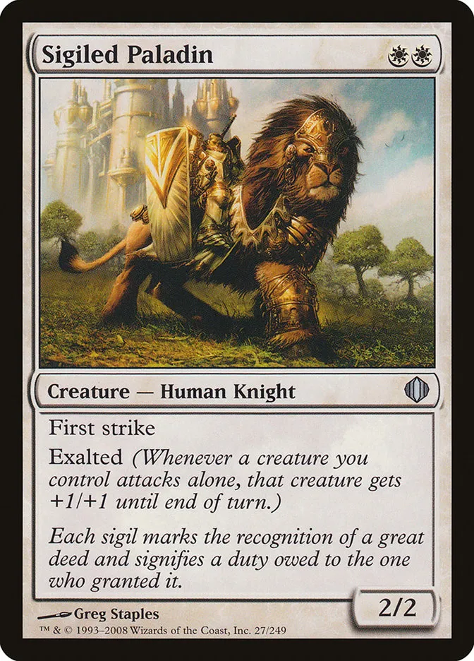 2008 Shards of Alara Sigiled Paladin uncommon #27 uncommon card image