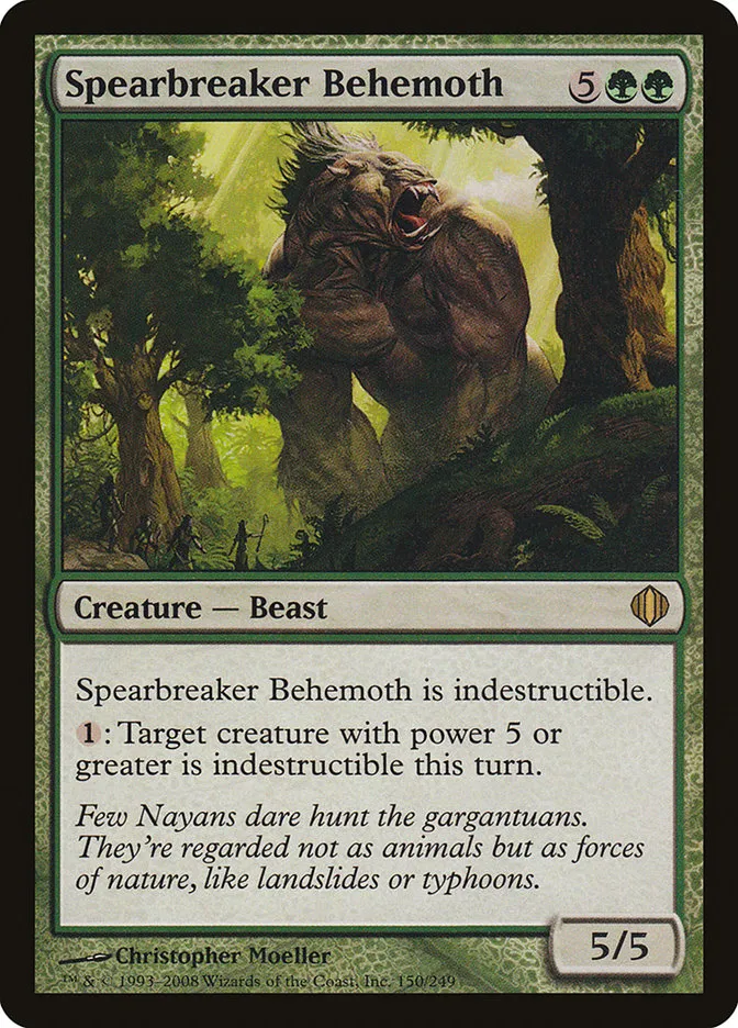 2008 Shards of Alara Spearbreaker Behemoth #150 rare card image
