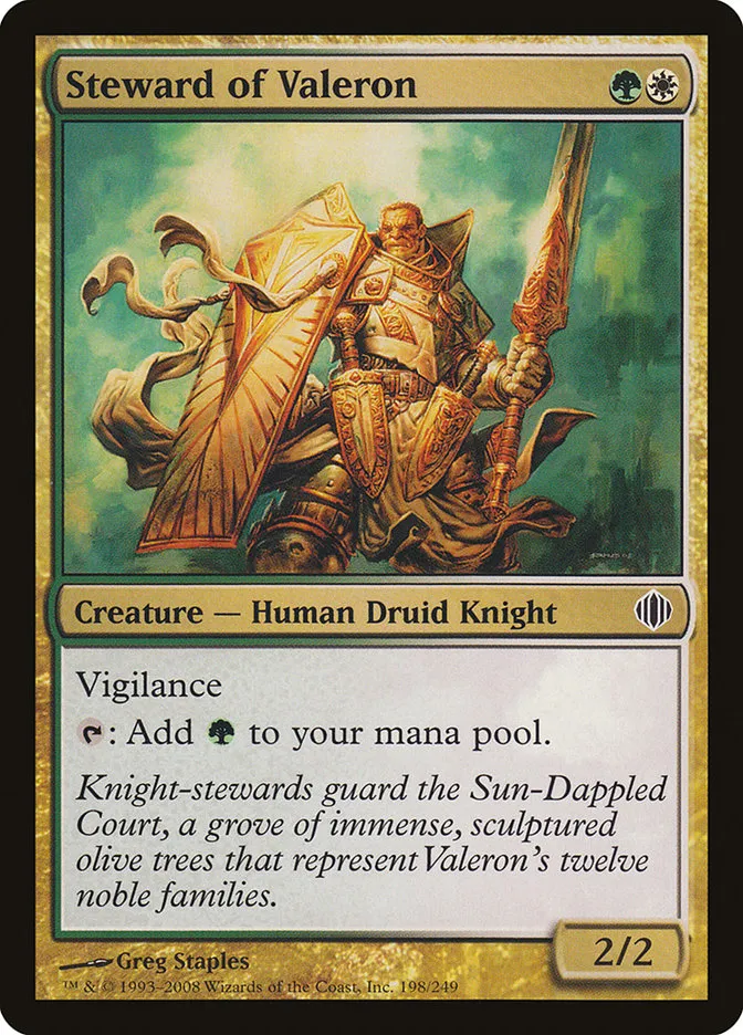 2008 Shards of Alara Steward of Valeron #198 common card image
