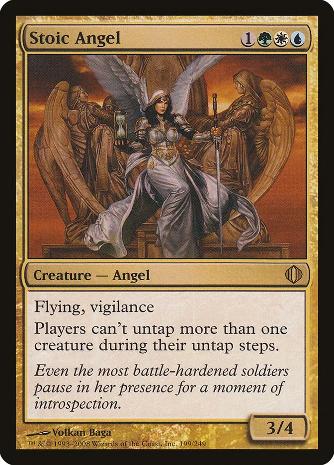 2008 Shards of Alara Stoic Angel #199 rare card image