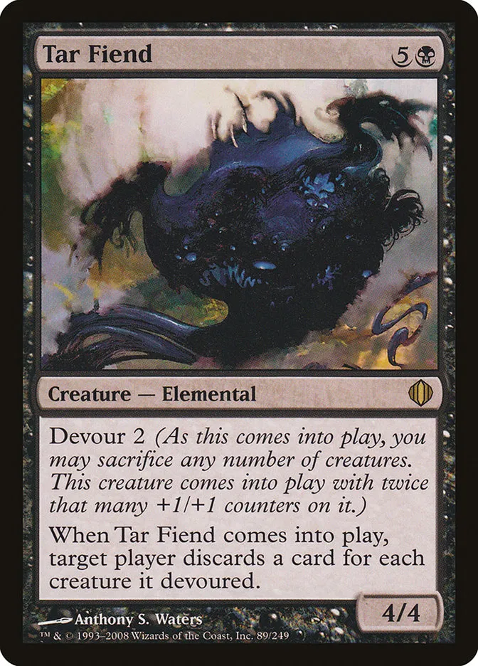 2008 Shards of Alara Tar Fiend #89 rare card image