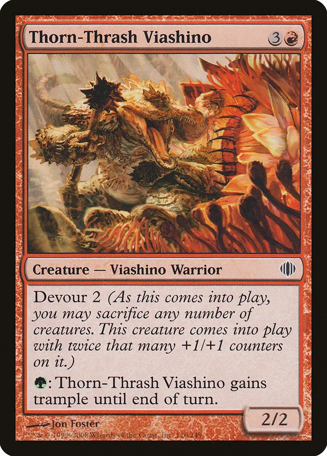 2008 Shards of Alara Thorn-Thrash Viashino #116 common card image