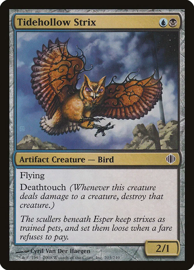2008 Shards of Alara Tidehollow Strix #203 common card image