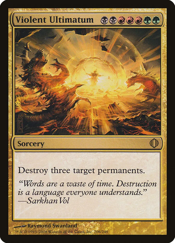 2008 Shards of Alara Violent Ultimatum #206 rare card image