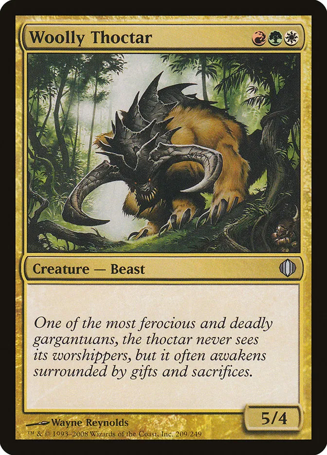 2008 Shards of Alara Woolly Thoctar #209 uncommon card image