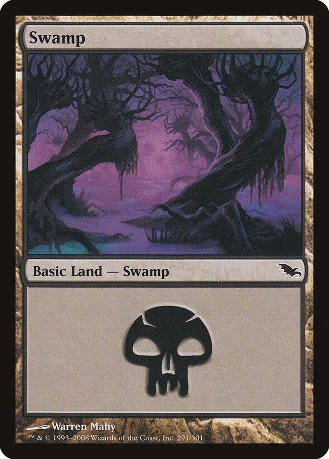 2008 Shadowmoor Swamp common #291 common card image