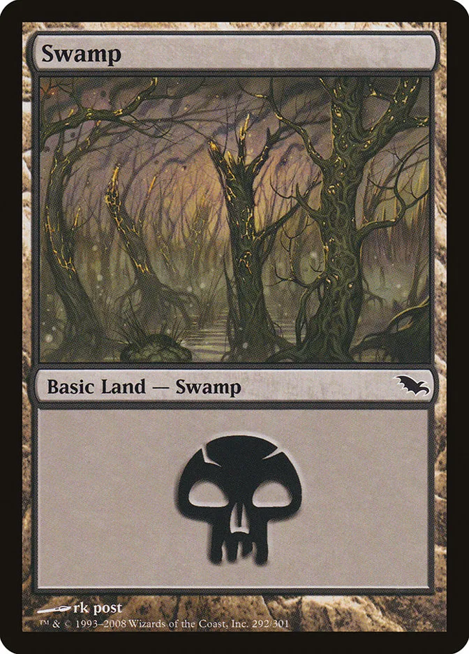 2008 Shadowmoor Swamp common #292 common card image