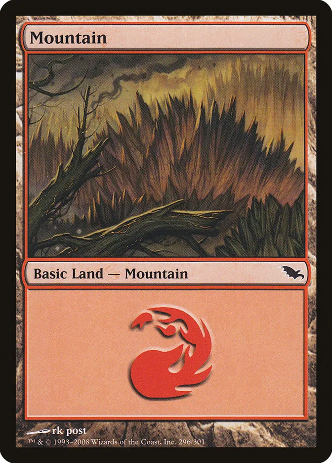 2008 Shadowmoor Mountain common #296 common card image