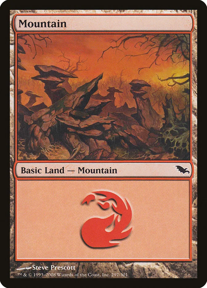 2008 Shadowmoor Mountain common #297 common card image