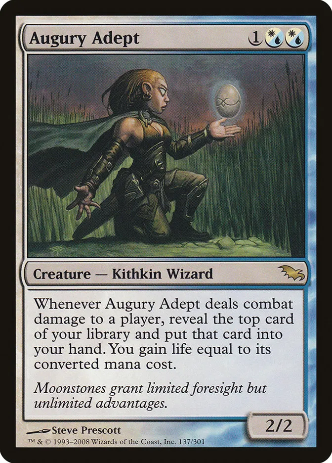 2008 Shadowmoor Augury Adept rare #137 rare card image