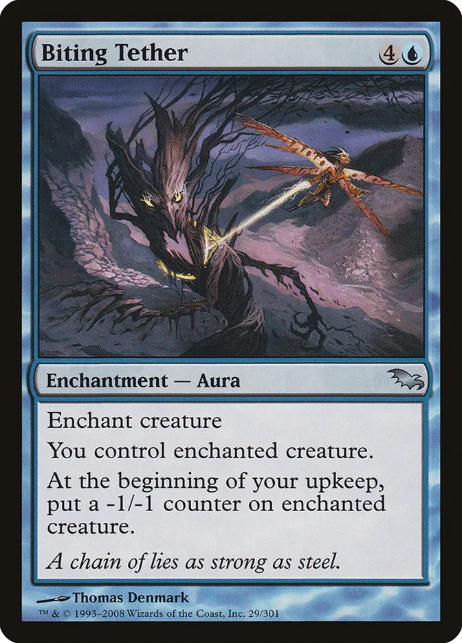 2008 Shadowmoor Biting Tether uncommon #29 uncommon card image