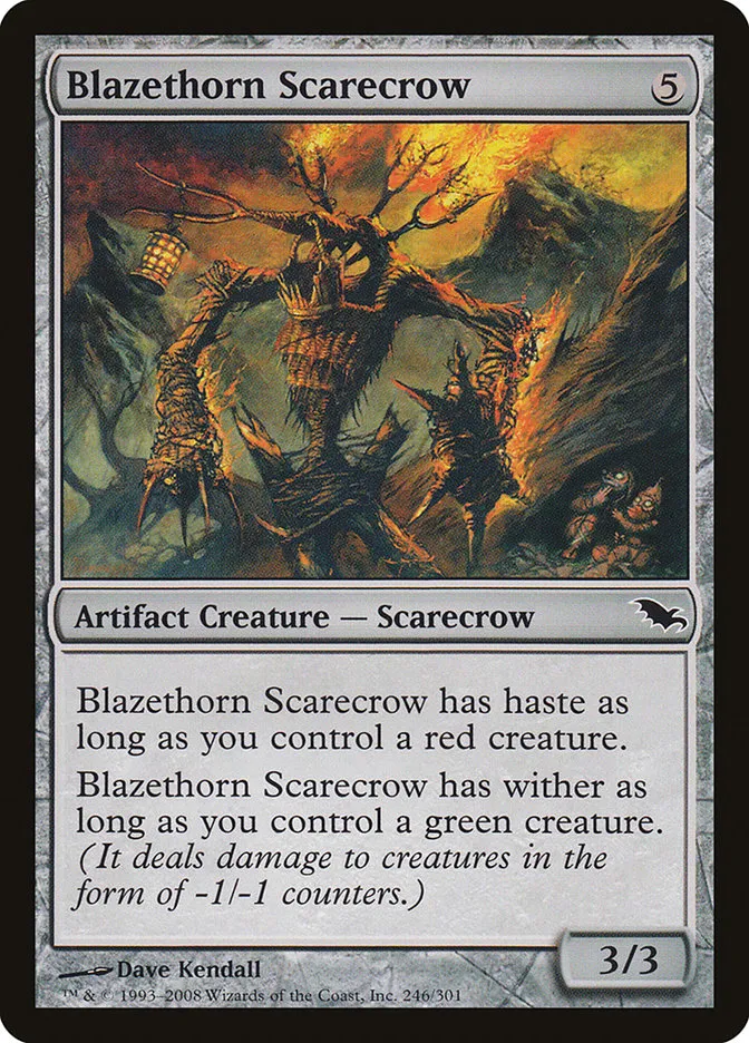 2008 Shadowmoor Blazethorn Scarecrow common #246 common card image