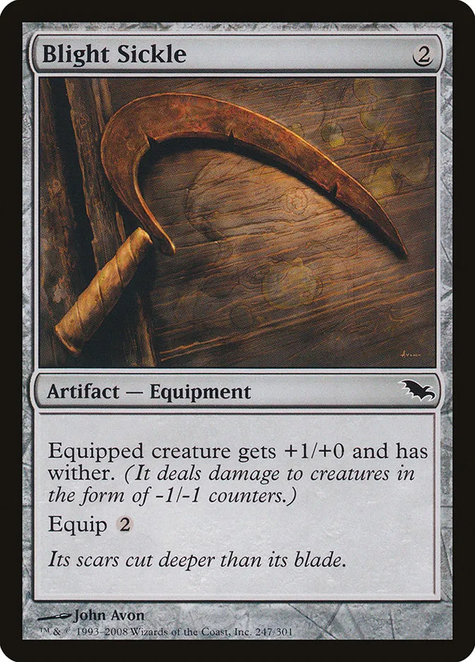 2008 Shadowmoor Blight Sickle common #247 common card image