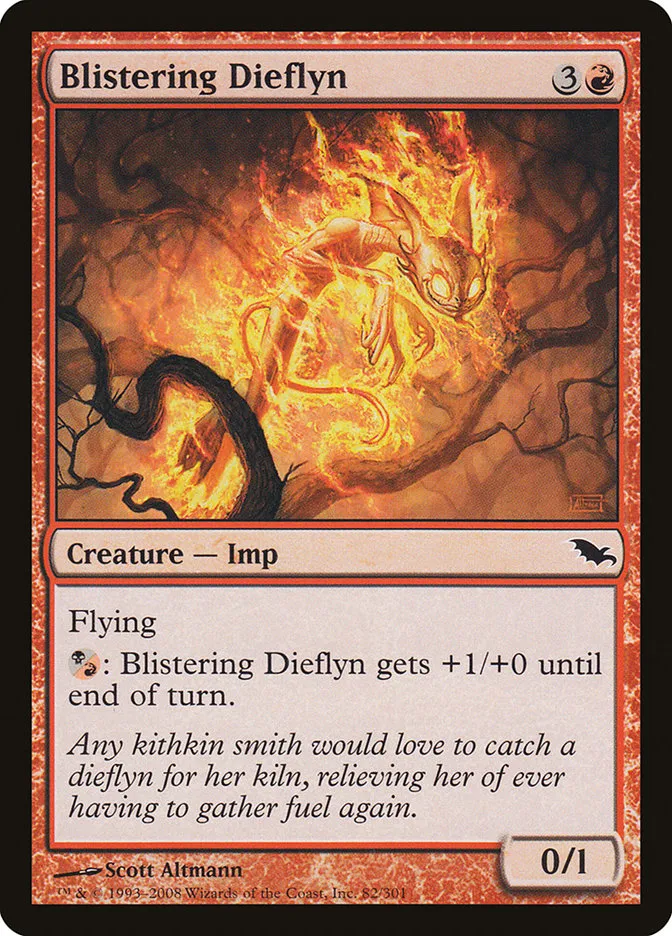 2008 Shadowmoor Blistering Dieflyn #82 common card image