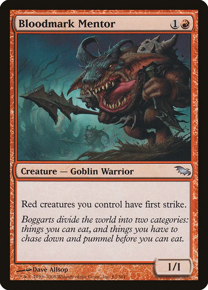 2008 Shadowmoor Bloodmark Mentor uncommon #83 uncommon card image